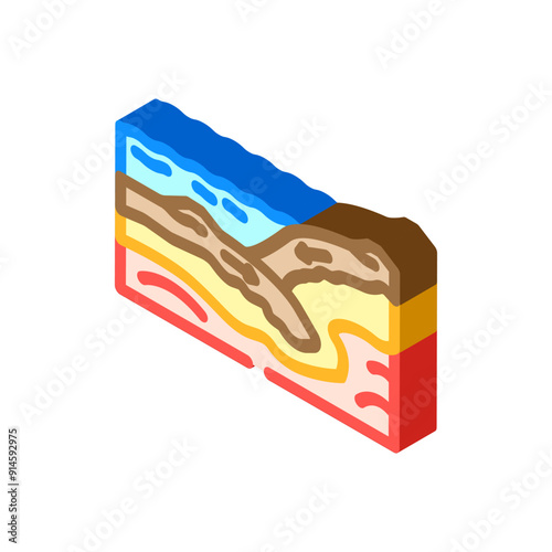 plate tectonics unsolved mystery isometric icon vector. plate tectonics unsolved mystery sign. isolated symbol illustration