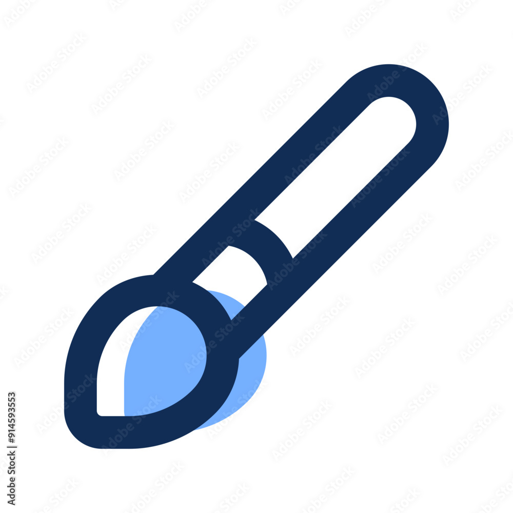 paint brush filled line icon