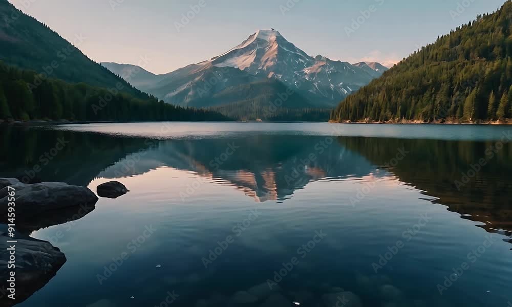 mountain reflection in the lake