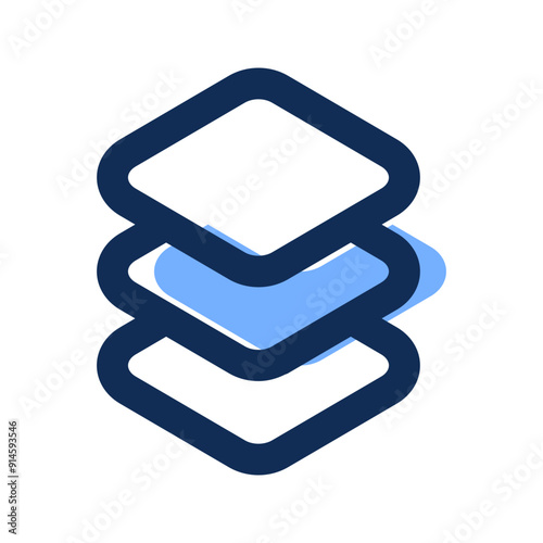 layer filled line icon