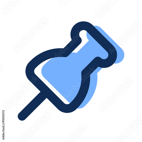 push pin filled line icon