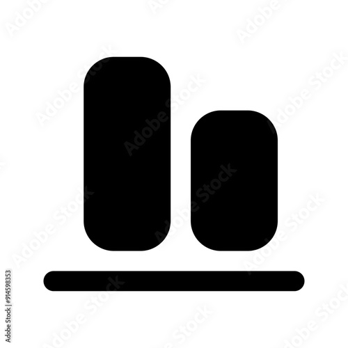 align bottom glyph icon