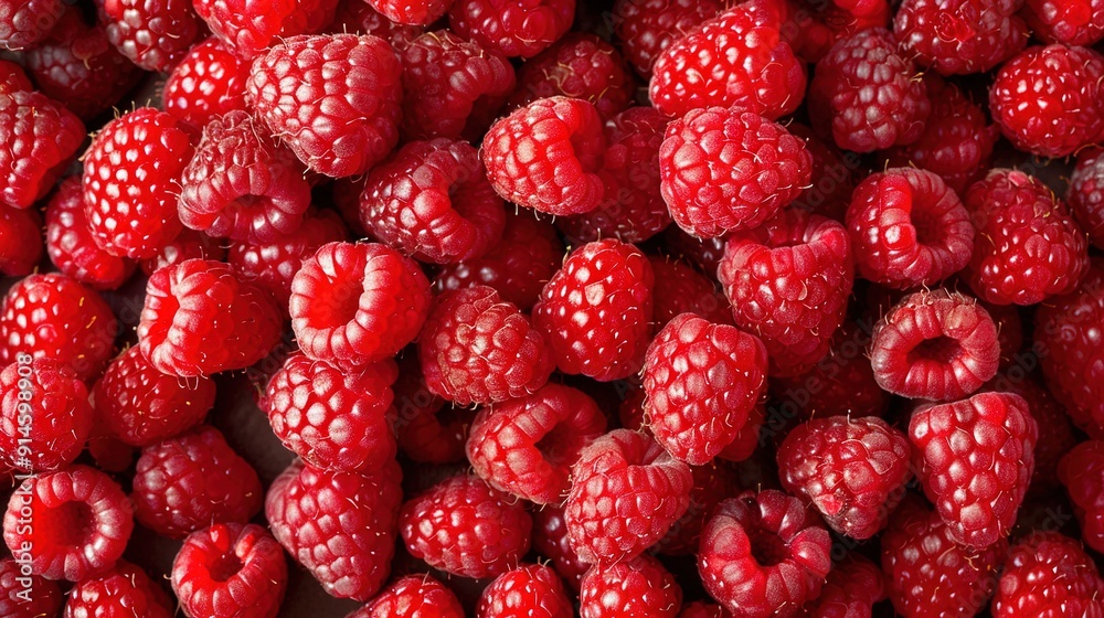   Raspberry halves, ready for garnish use