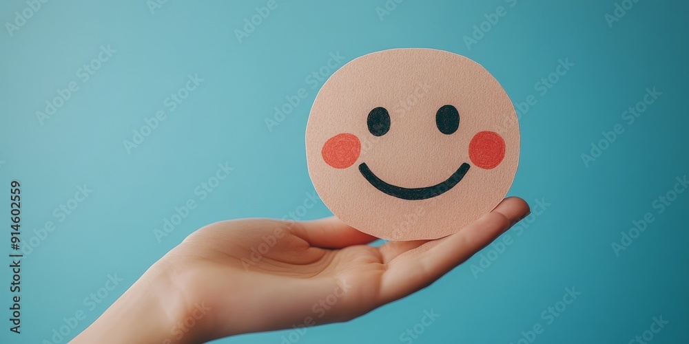 Embracing Happiness with a Symbolic Smiling Face