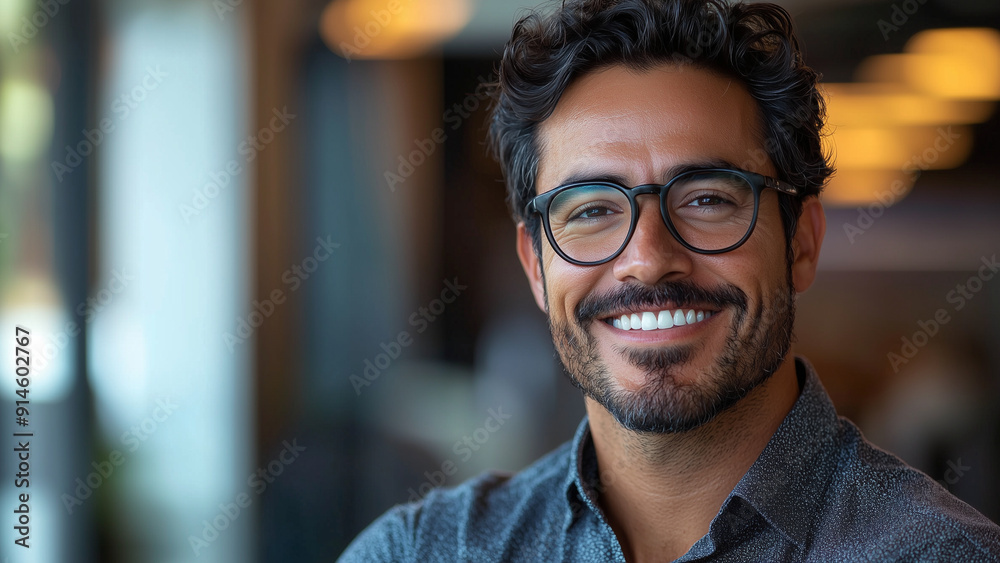 Hispanic Man Accountant - man, smiling, glasses, office, business, professional, casual, portrait, happy, confident, curly hair, shirt, indoors, work, employee Hispanic Man Accountant - man, smiling, glasses, office, business, professional, casual, portrait, happy, confident, curly hair, shirt, indoors, work, employee