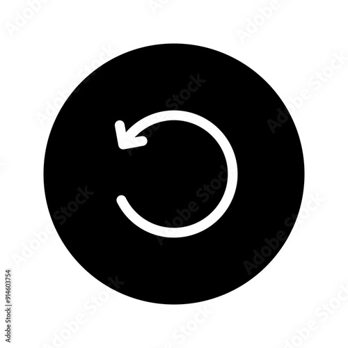 rotate glyph circular icon