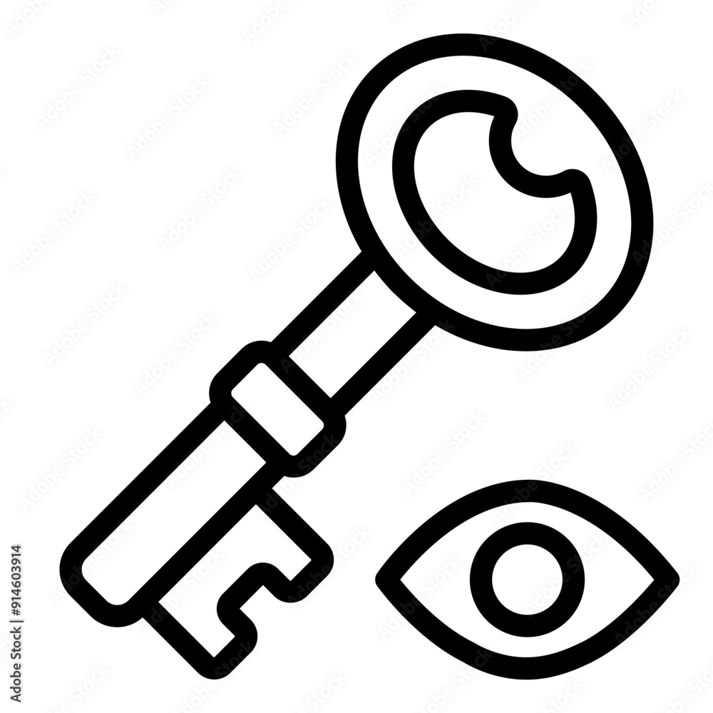 Public key icon symbolizing crypto security. Public key icon symbolizing crypto security.