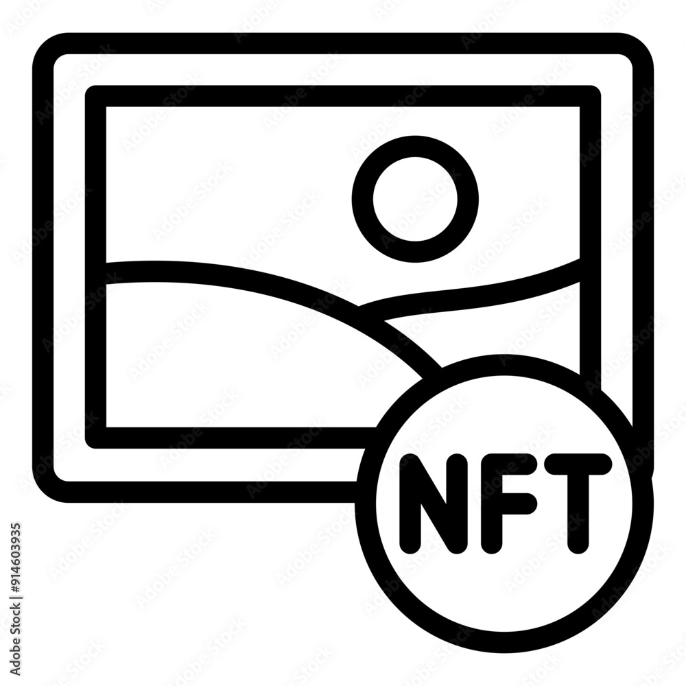NFT image icon for digital art and collectibles. NFT image icon for digital art and collectibles.