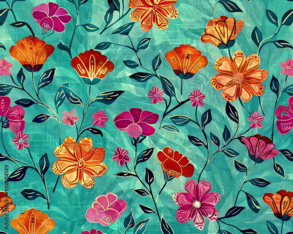 Block print and batik print Ajrakh pattern digital printing textile pattern Block print and batik print Ajrakh pattern digital printing textile pattern