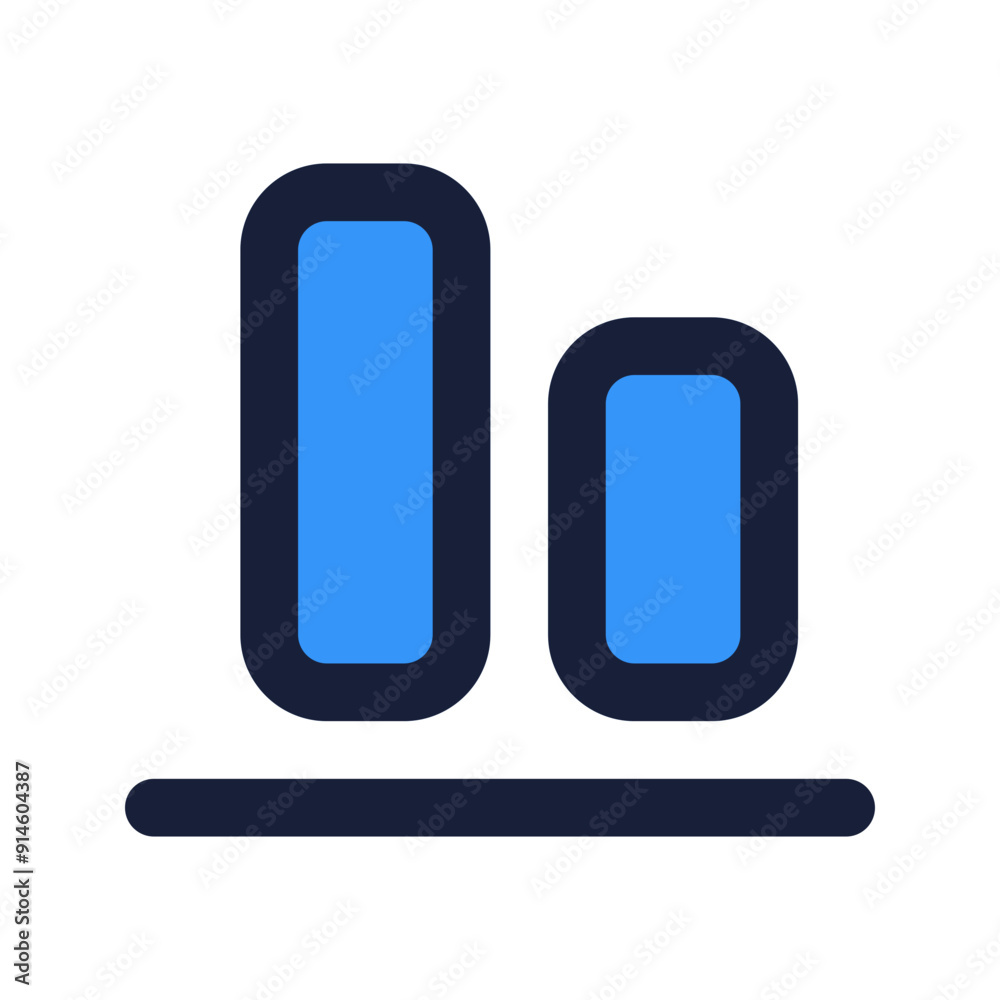 align bottom flat line icon align bottom flat line icon
