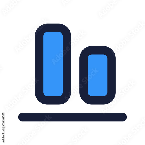 align bottom flat line icon