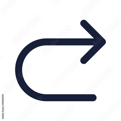 redo flat line icon