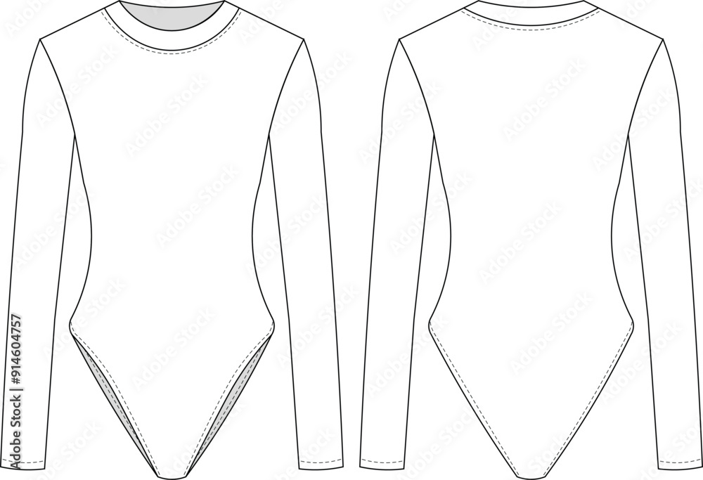 long sleeve round neck crew neck fit elastic blouse bodysuit template technical drawing flat sketch cad mockup fashion woman design style model
long sleeve round neck crew neck fit elastic blouse bodysuit template technical drawing flat sketch cad mockup fashion woman design style model