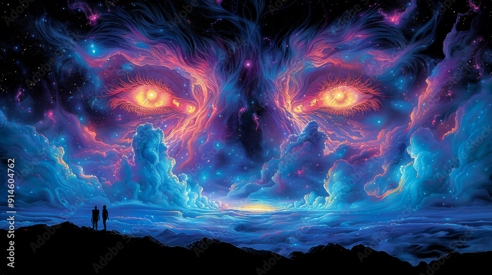 Fototapeta premium Colorful Abstract Psychedelic eye Art