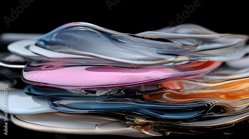 Wallpaper Mural Captivating Chromatic Flows: Mesmerizing Swirls and Undulating Liquid Shapes Torontodigital.ca