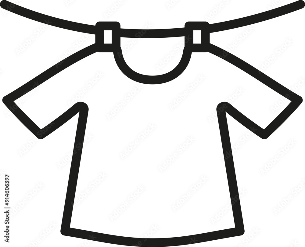 Dryer shirt icon. Hygiene symbol. Linear style. Dryer shirt icon. Hygiene symbol. Linear style.
