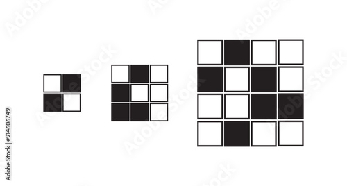 crossword icon black and white block