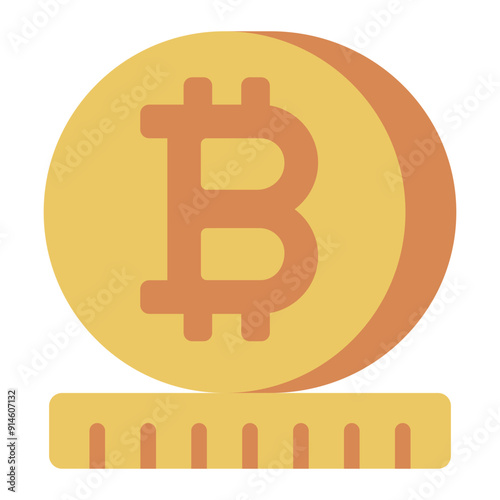 Bitcoin crypto coin icon.