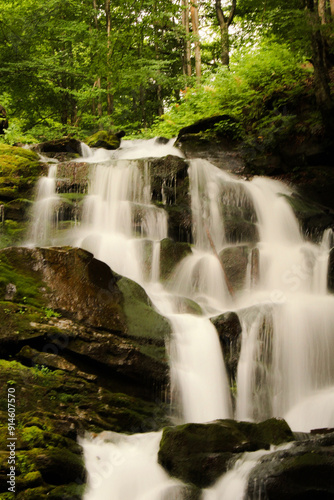 Hispit waterfall Scene with nice waterfall in Carpathians
