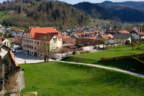 Škofja Loka is a charming medieval town in Slovenia, known for its well-preserved old town and castle photo