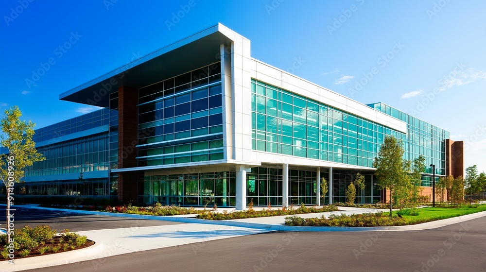 Obraz premium modern large building during the day