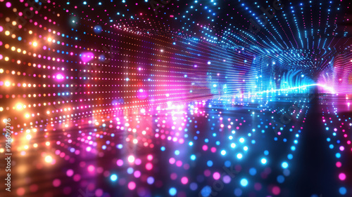 Wallpaper Mural Abstract Blue and Purple Futuristic Background Torontodigital.ca