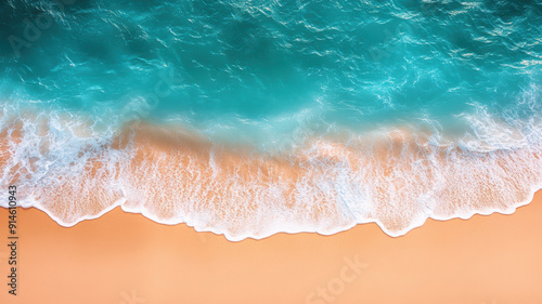 Coastal Horizon with Blue Sea and Sand