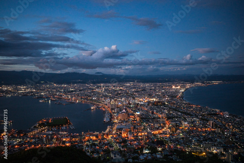 北海道函館山から見える函館市内の夜景