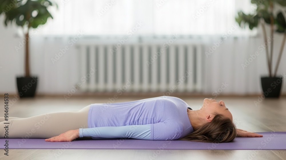 Yin yoga guide, restorative poses, focus on, deep relaxation, realistic, blend mode, tranquil studio Yin yoga guide, restorative poses, focus on, deep relaxation, realistic, blend mode, tranquil studio