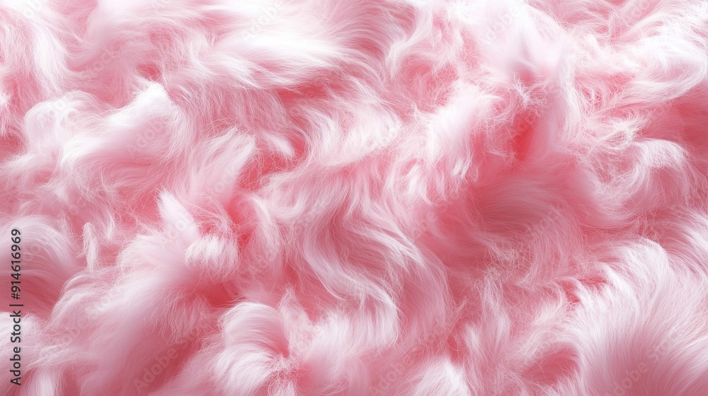 Closeup of soft and fluffly pastel pink fur. Background for copy