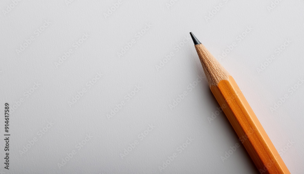 orange pencil on white background orange pencil on white background