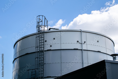 external fixed, safety and fire-fighting roof ladder.