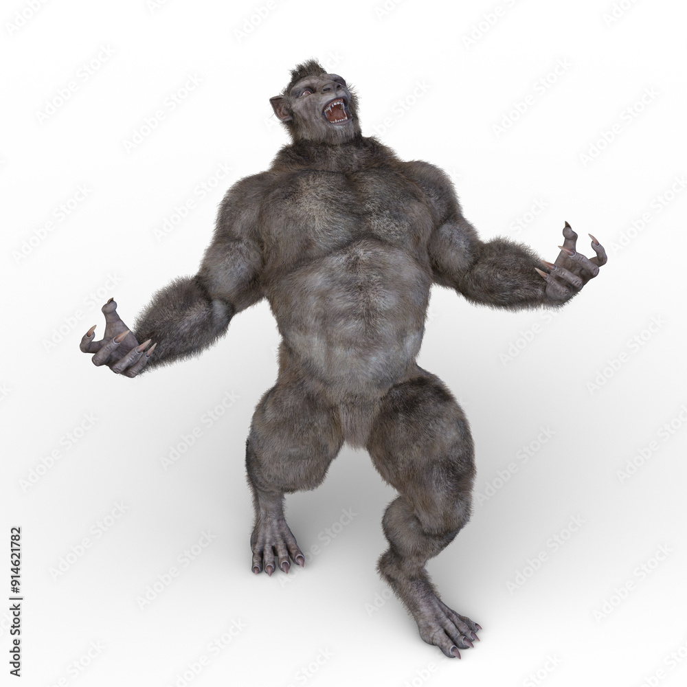 狼男　3DCGレンダリング