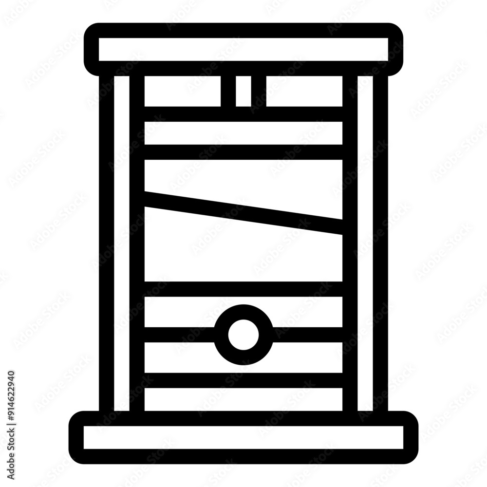 Medieval guillotine used for execution and punishment Medieval guillotine used for execution and punishment