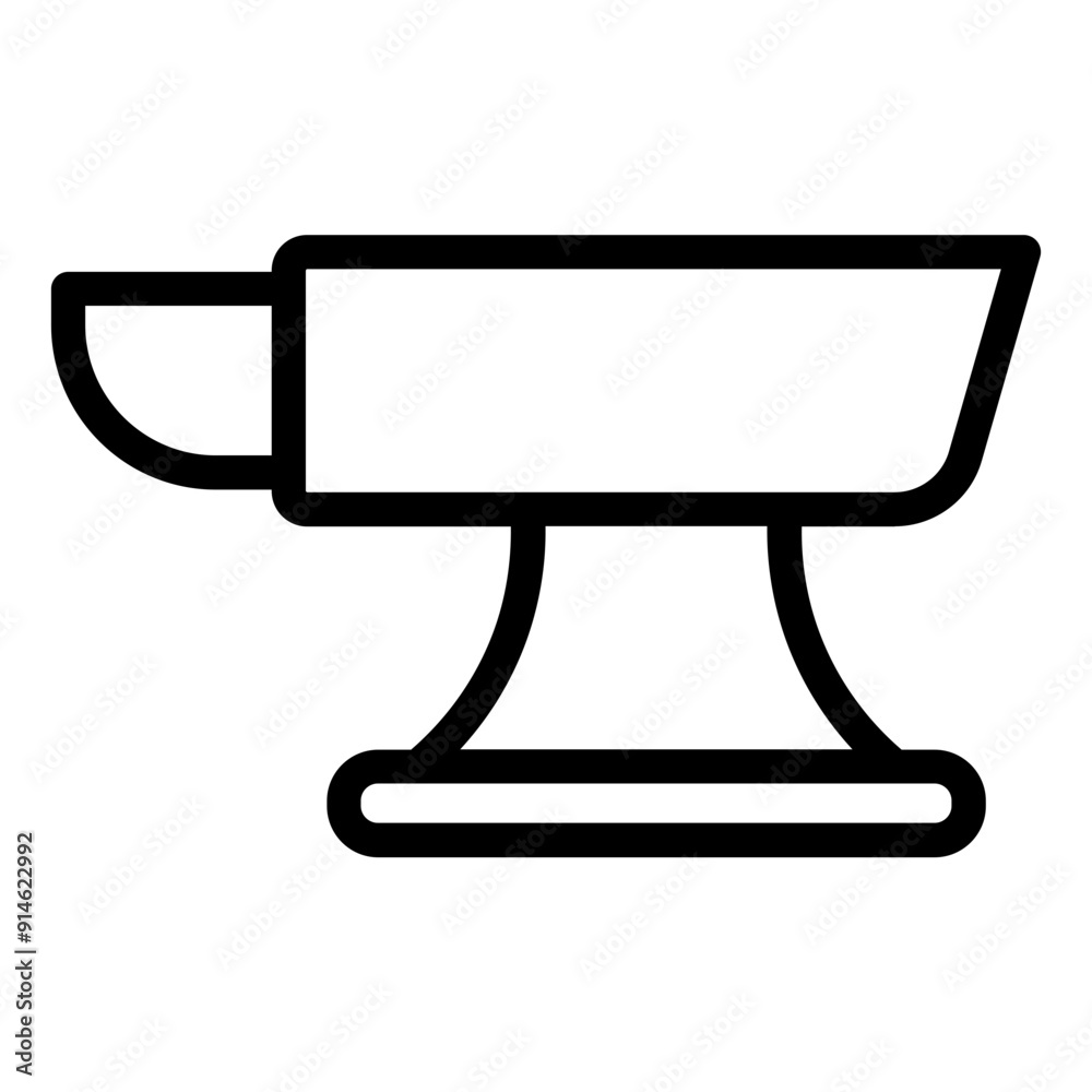 Anvil icon representing medieval blacksmithing and metalwork. Anvil icon representing medieval blacksmithing and metalwork.