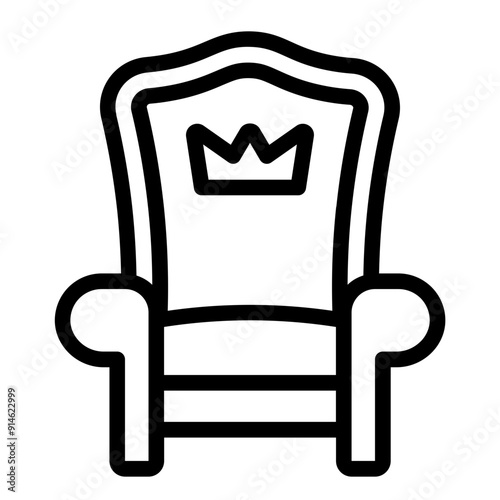 Throne icon representing a medieval royal seat.
