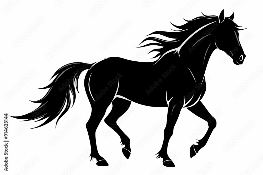 Obraz premium silhouette of horse, Horse Vector, Horse Silhouette 