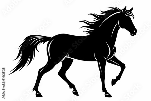 silhouette of horse, Horse Vector, Horse Silhouette 