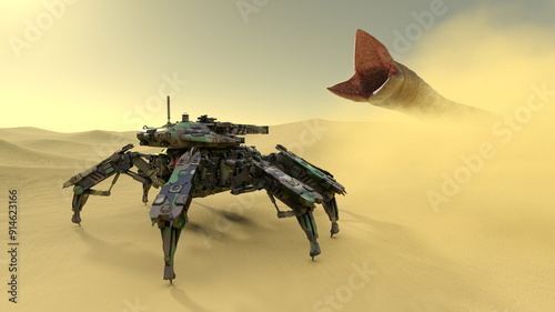 戦闘ロボット　3DCGレンダリング