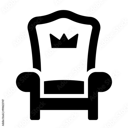 Throne icon representing a medieval royal seat.