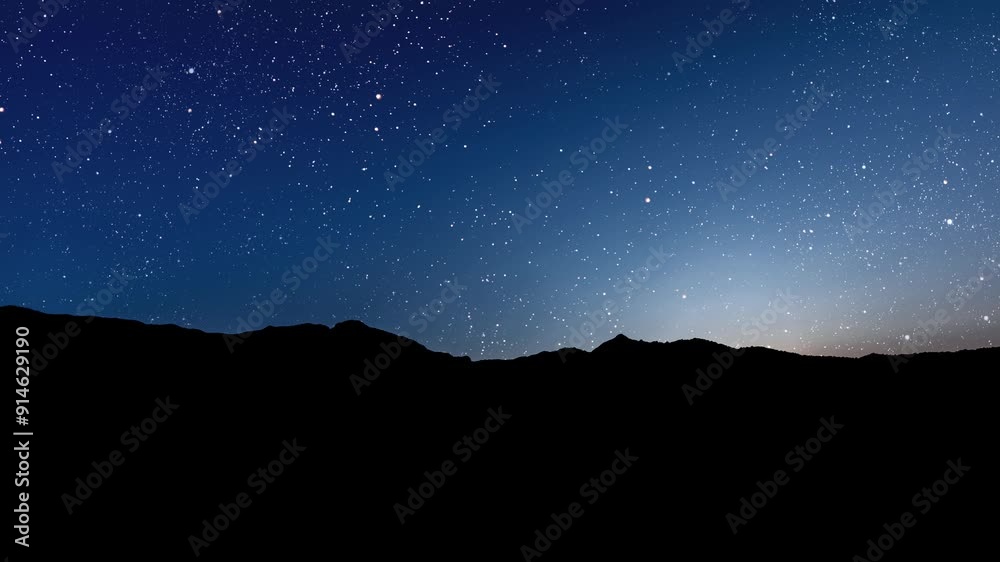 A Night sky panorama with stars and moon A Night sky panorama with stars and moon