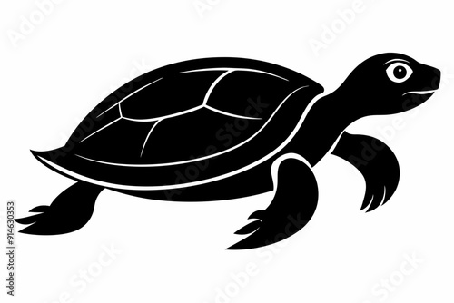 Turtle Silhouette, turtle marine animal icon, silhouettes of sea turtle
