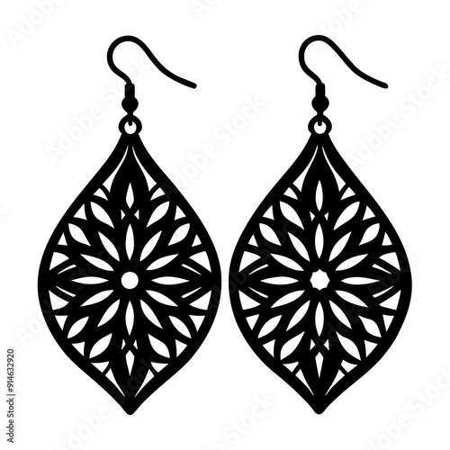 
Earring Laser Cut File, Earring SVG 


