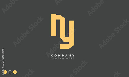 NY Alphabet letters Initials Monogram logo YN, N and Y