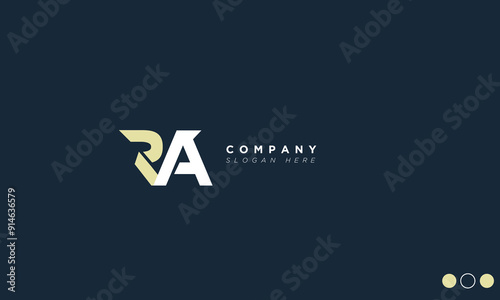 RA Alphabet letters Initials Monogram logo AR, R and A