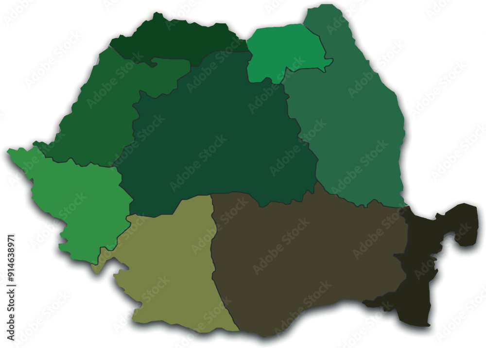 ROMANIA MAP WITH ADMINISTRATIVE DIVISIONS WITH FLAG ROMANIA MAP WITH ADMINISTRATIVE DIVISIONS WITH FLAG