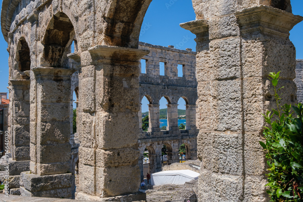 Roman amphitheater in Pula, Croatia. Roman amphitheater in Pula, Croatia.