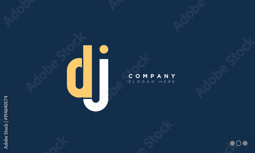 DJ Alphabet letters Initials Monogram logo 