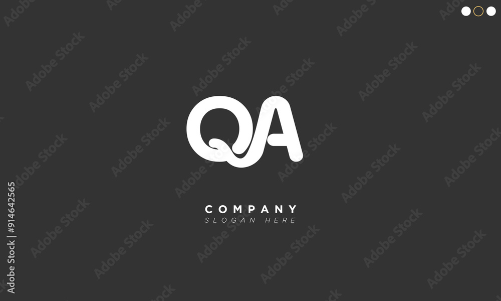QA Alphabet letters Initials Monogram logo QA Alphabet letters Initials Monogram logo