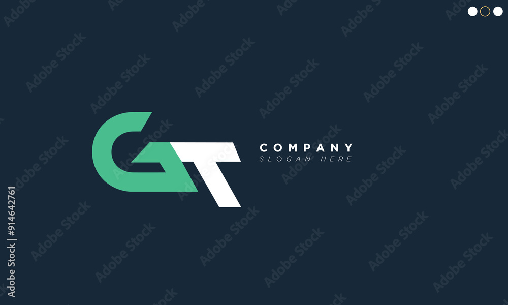 GT Alphabet letters Initials Monogram logo GT Alphabet letters Initials Monogram logo